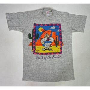 VINTAGE South Of The Border Graphic T-shirt Women Medium USA 90s Single Stitch